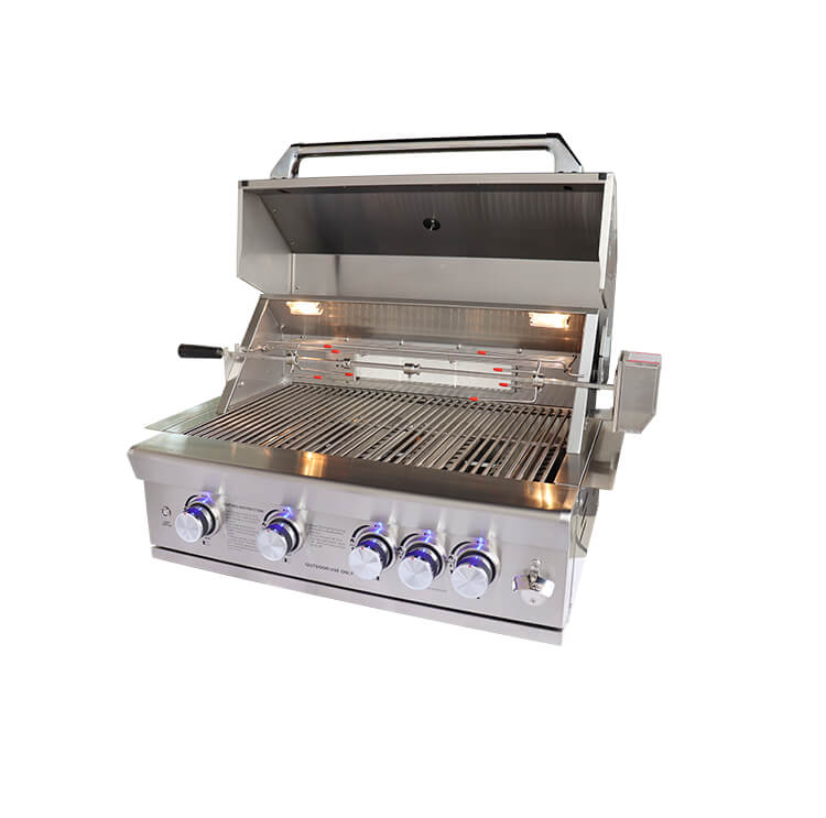 stainless steel built in gas bbq grill